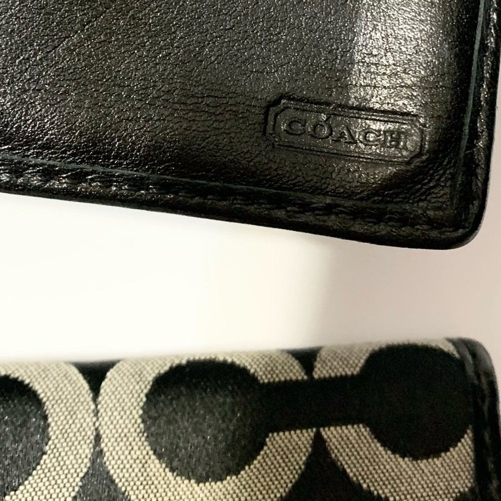 Coach Kristin Op Art Signature Check Book Flap Wallet & Checkbook - Picture 5 of 16